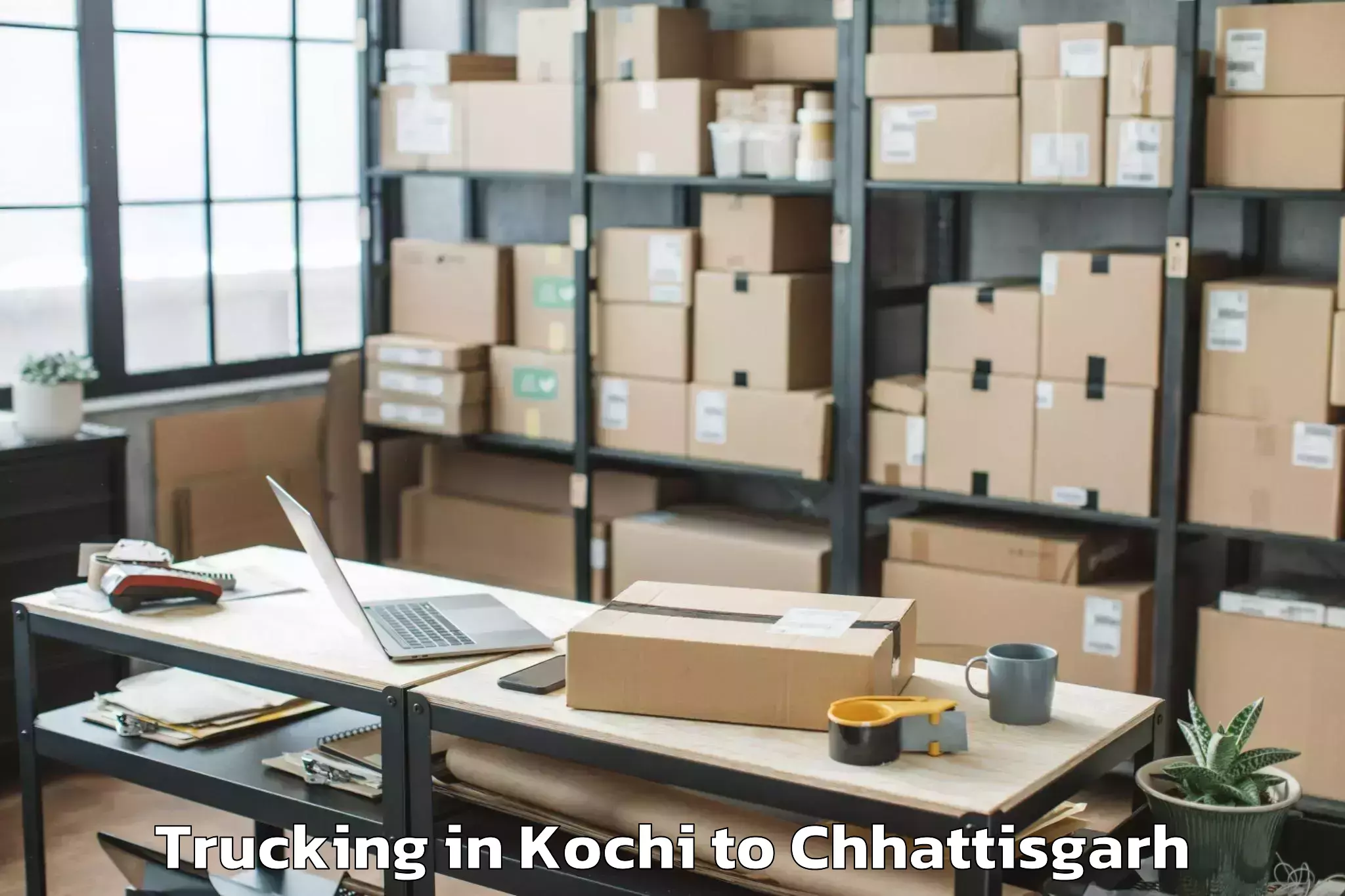 Book Kochi to Bijapur Chhattisgarh Trucking